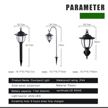 Load image into Gallery viewer, Outdoor LED Solar Lamp Garden Light waterproof Wall Lamp Pathway Landscape solar lights for garden decoration
