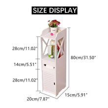 Load image into Gallery viewer, 4 Layers Living Room Cabinet Rack Cupboard Storage Shelves Bathroom Corner Floor Cabinet Unit Toilet Tissue Drawers Furniture
