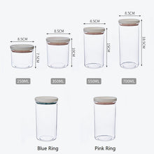 Load image into Gallery viewer, WBBOOMING 2 Different Color Sealed Ring Bottles Kitchen Storage Box Transparent Food Canister Keep Fresh New Clear Container
