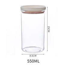 Load image into Gallery viewer, WBBOOMING 2 Different Color Sealed Ring Bottles Kitchen Storage Box Transparent Food Canister Keep Fresh New Clear Container
