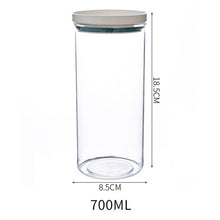 Load image into Gallery viewer, WBBOOMING 2 Different Color Sealed Ring Bottles Kitchen Storage Box Transparent Food Canister Keep Fresh New Clear Container
