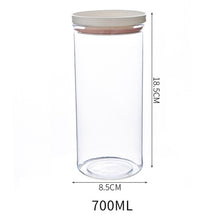 Load image into Gallery viewer, WBBOOMING 2 Different Color Sealed Ring Bottles Kitchen Storage Box Transparent Food Canister Keep Fresh New Clear Container
