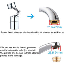 Load image into Gallery viewer, SHAI Universal Splash Faucet Spray Head 720 Degree Rotating Tap Filter Water Bubbler Faucet Aerator Kitchen Faucet Nozzle
