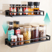 Load image into Gallery viewer, Kitchen Organizer Wall Mount Bracket Wall Storage Rack Spice Jar Rack Cabinet Shelf Kitchen Gadget Supplies Bathroom Rack
