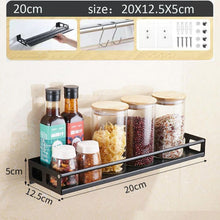 Load image into Gallery viewer, Kitchen Organizer Wall Mount Bracket Wall Storage Rack Spice Jar Rack Cabinet Shelf Kitchen Gadget Supplies Bathroom Rack
