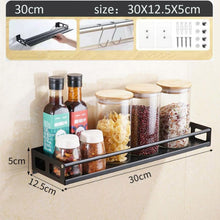 Load image into Gallery viewer, Kitchen Organizer Wall Mount Bracket Wall Storage Rack Spice Jar Rack Cabinet Shelf Kitchen Gadget Supplies Bathroom Rack
