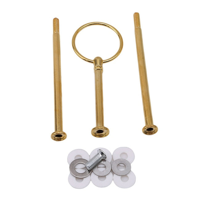 Brand New 3 Tier Cake Fruit Plate Stand Handle Fitting Cake Plate Stand Hardware Rod Plate Stand Cake Decorating Tools