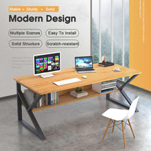 Load image into Gallery viewer, NEW MDF Wooden Computer Desk Office Desk Modern Writing Table Universal Laptop Home Office Furniture PC Workstation Study Table
