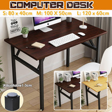 Load image into Gallery viewer, Folding Wooden Computer Desk Laptop Desk Portable for Home Office Modern Simple Writing Table PC Desk Study Table Furniture
