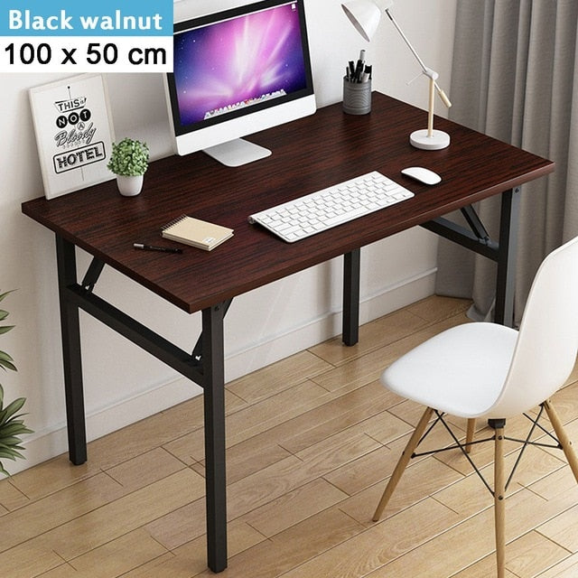 Folding Wooden Computer Desk Laptop Desk Portable for Home Office Modern Simple Writing Table PC Desk Study Table Furniture