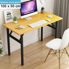 Load image into Gallery viewer, Folding Wooden Computer Desk Laptop Desk Portable for Home Office Modern Simple Writing Table PC Desk Study Table Furniture
