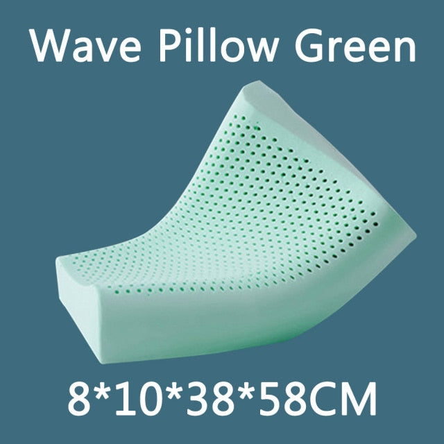 Natural-Latex Pillow Orthopedic Cervical Massage Bed Pillow Release Pressure Sleeping Pillows for Bedroom with Pillowcase