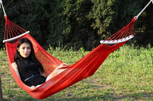 Load image into Gallery viewer, Portable Hammock Outdoor Hammock Garden Sports Home Travel Camping Swing Canvas Stripe Hang Bed Hammock Double Single People
