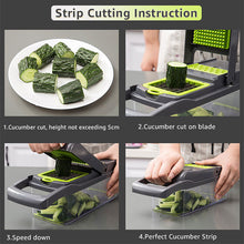 Load image into Gallery viewer, Multifunctional Vegetable Cutter Shredders Slicers Fruit Potato Peeler Carrot Grater Kitchen Accessories Basket Vegetable Slicer
