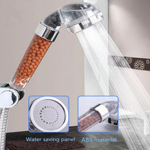 Load image into Gallery viewer, Bath Shower Adjustable Jetting Shower Head High Pressure Saving Water Bathroom Anion Filter Shower SPA Nozzle
