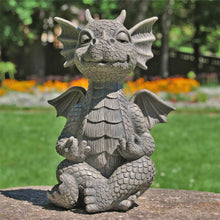 Load image into Gallery viewer, Garden Dragon Meditation Statue in The Yard Fantasy Resin Collecting Crafts 18x15x8cm Outdoor Decoration
