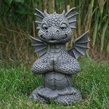 Load image into Gallery viewer, Garden Dragon Meditation Statue in The Yard Fantasy Resin Collecting Crafts 18x15x8cm Outdoor Decoration
