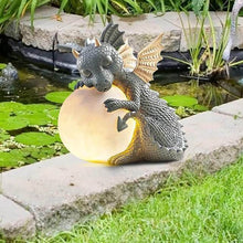 Load image into Gallery viewer, Garden Dragon Meditation Statue in The Yard Fantasy Resin Collecting Crafts 18x15x8cm Outdoor Decoration
