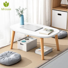 Load image into Gallery viewer, Tea Table End Table For Office Coffee Table Wooden Round/Square Magazine Shelf Small Table Movable Bedroom Living Room Furniture
