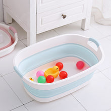 Load image into Gallery viewer, Baby Shower Protable Bath Tub Folding Baby Shower Bathtub Portable Pet Bath Tubs Safety Security Bath Accessories Storage Basket
