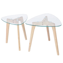 Load image into Gallery viewer, 2Pcs/Set Glass Light Luxury Coffee Tables Nordic Living Room Round Side Table Kitchen Furniture Modern Combo Cafe Tea Table
