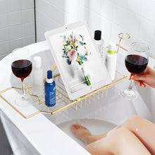 Load image into Gallery viewer, Drain Telescopic Bathtub Rack, Bathroom, Plastic Bath Basin Rack, Bathtub Tray, Kitchen Sink, Bath And Storage Rack
