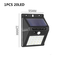 Load image into Gallery viewer, 20/100 LED Solar Led Light Outdoor  PIR Motion Sensor Waterproof Street Lamp Gate Corridor Wall Light Garden Decoration Outdoor
