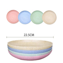 Load image into Gallery viewer, 9 Inch,4Pack Lightweight Wheat Straw Plates -Dishes and Plates Sets for Kids Children Toddler
