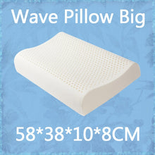 Load image into Gallery viewer, Pure Natural Latex Orthopedic Pillows Thailand Remedial Neck Sleep Pillow Protect Vertebrae Health Care Bedding Cervical Pillow
