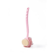 Load image into Gallery viewer, Ladies Shower brush Double-sided bath brush Long handle bath flower and bath brush combo nylon body brush Wash your back easily
