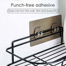 Load image into Gallery viewer, 1/2 pcs Iron Bathroom Storage Rack Metal Punch-Free Wall-mounted Basket Shampoo Place Home Storage Rack Holder With Suction Cup
