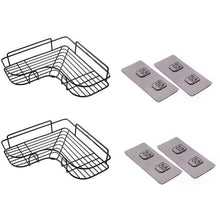 Load image into Gallery viewer, 1/2 pcs Iron Bathroom Storage Rack Metal Punch-Free Wall-mounted Basket Shampoo Place Home Storage Rack Holder With Suction Cup
