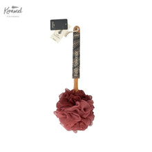 Load image into Gallery viewer, Wooden handle bath flower massage cleaning bath brush long handle back rubbing brush, bath towel, bath cleaning tool
