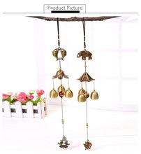 Load image into Gallery viewer, Antique Wind Chime Copper Yard Garden Outdoor Living Decoration Metal Wind Chimes Outdoor Chinese Oriental Lucky Metal Wind Bell
